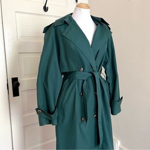 Vintage Green Trench Coat